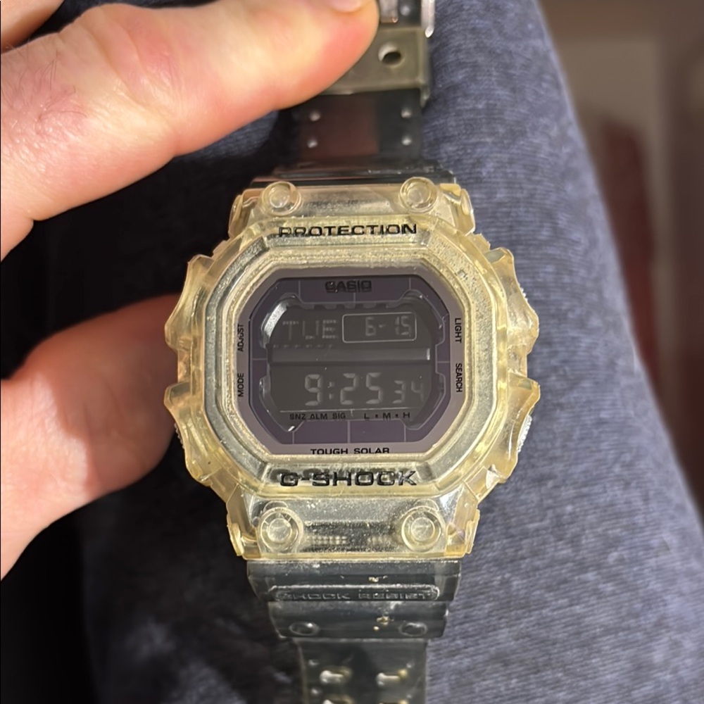 Casio G-Shock Solar Watch with Transparent Gold Case
